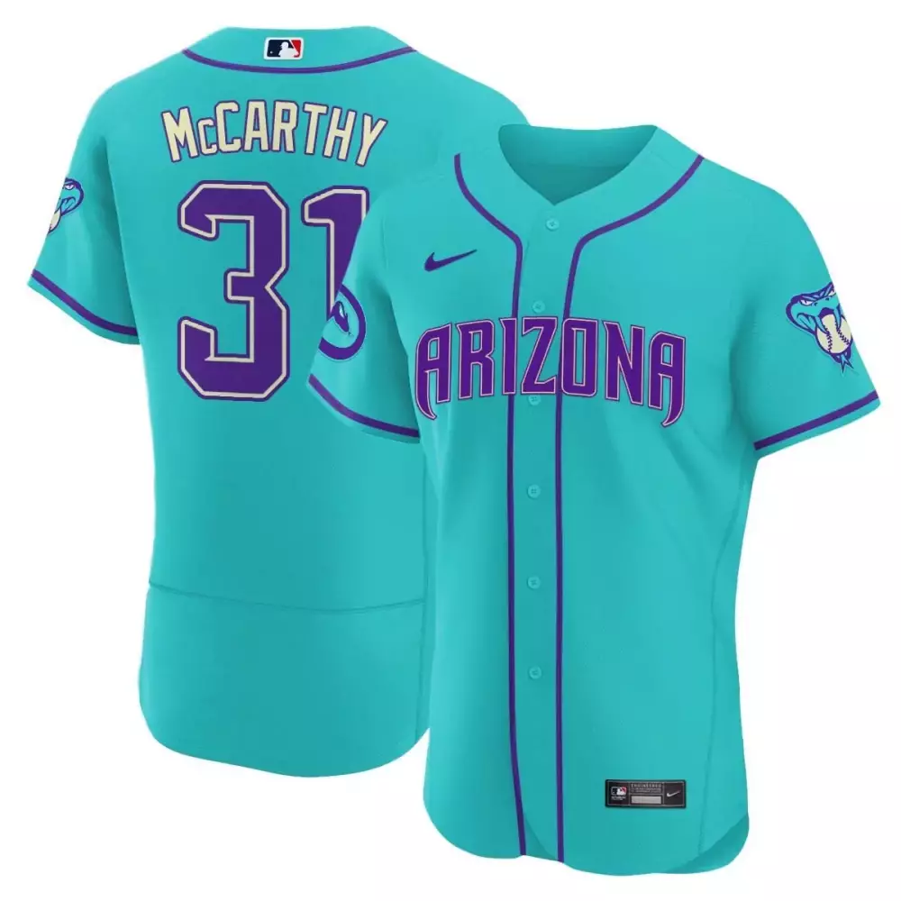 jake mccarthy cool arizona mens 2024 arizona diamondbacks teal purple jersey all stitched