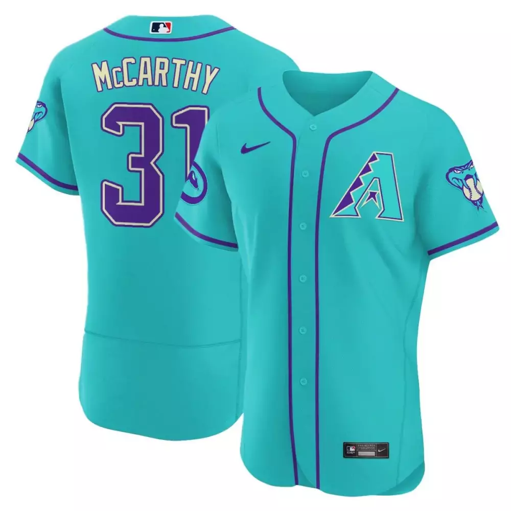 jake mccarthy cool arizona mens 2024 arizona diamondbacks teal purple jersey all stitched