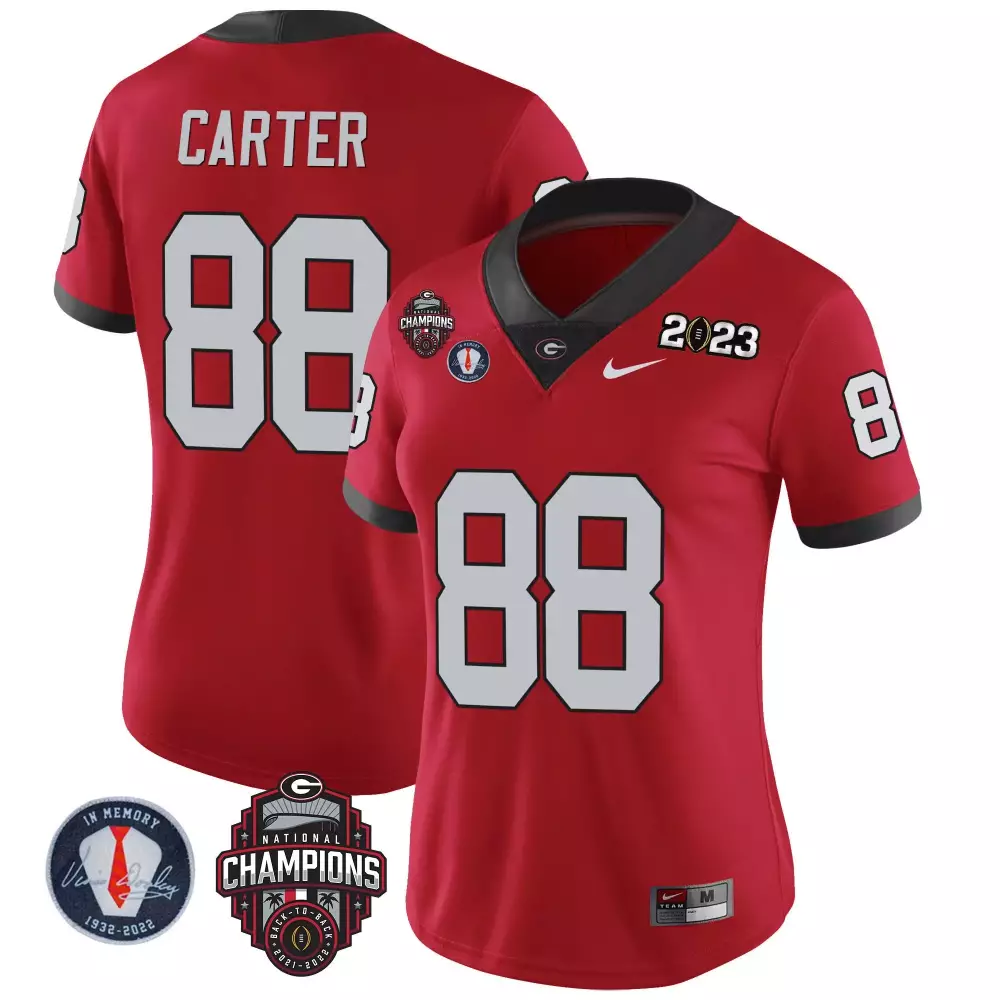 Jalen Carter Georgia Bulldogs 2023 Vince Dooley Patch Jersey | Stitched Alternate Design | Fan Gear for Men, Women & Youth