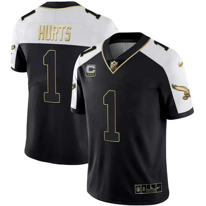 Jalen Hurts Eagles Alternate Kelly Green Gold Jersey | All Stitched | Fan Gear for Men, Women & Youth