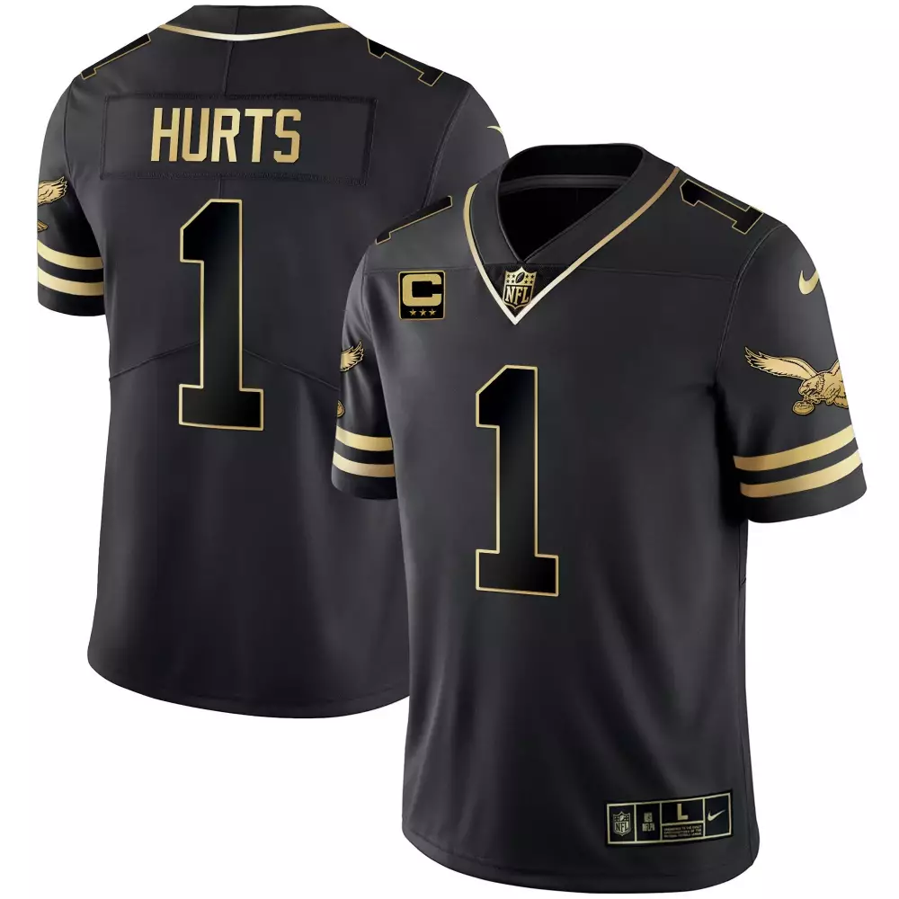 Jalen Hurts Eagles Alternate Kelly Green Gold Jersey | All Stitched | Fan Gear for Men, Women & Youth