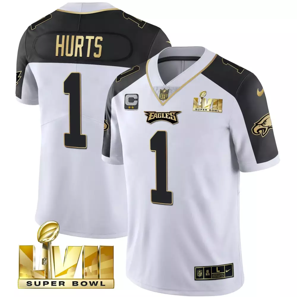 jalen hurts black inverted mens philadelphia eagles alternate vapor black gold limited all stitched