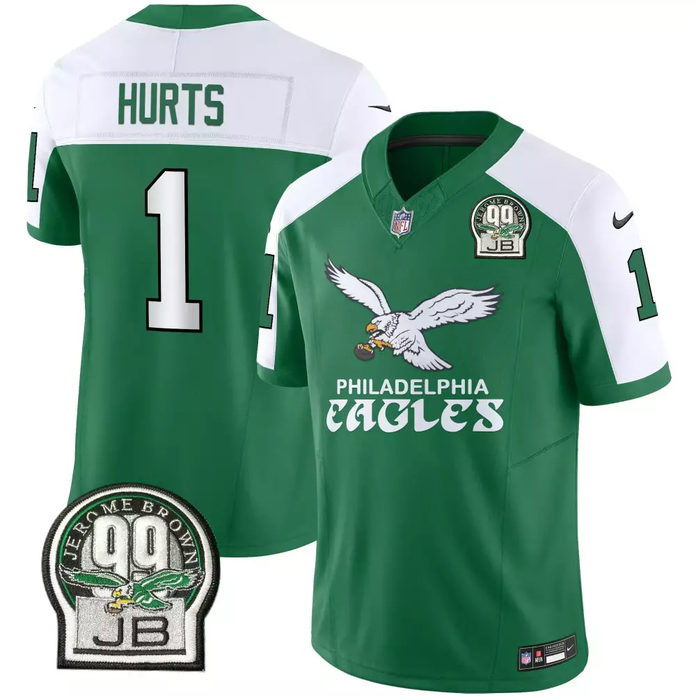 jalen hurts kelly alternate mens philadelphia eagles kelly green vapor limited jersey v2 all stitched