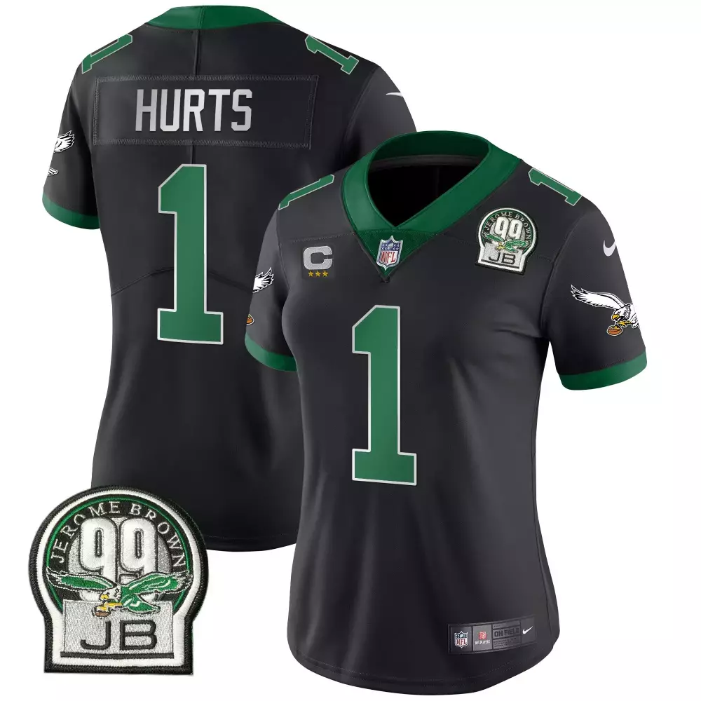 jalen hurts kelly black mens philadelphia eagles throwback kelly vapor limited jersey v2 all stitched