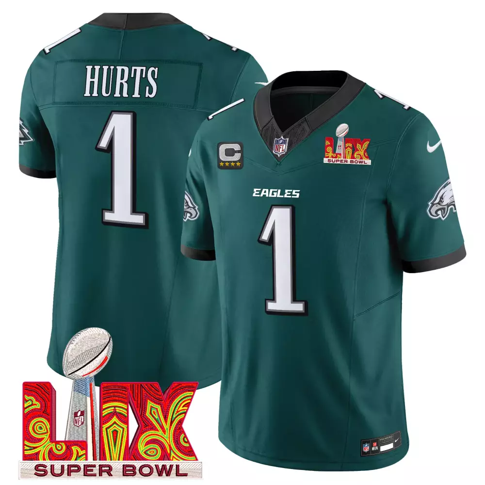 jalen hurts midnight green mens philadelphia eagles philadelphia patch jersey all stitched