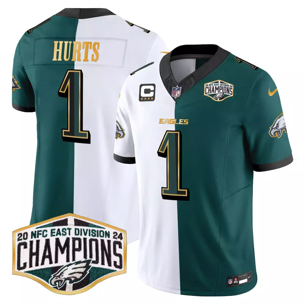 jalen hurts split black green womens philadelphia eagles super bowl lvii split jersey all stitched