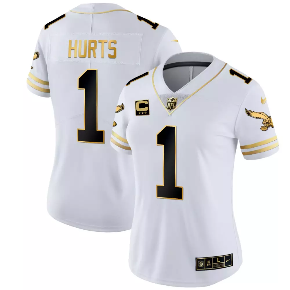Jalen Hurts Super Bowl Vapor Gold Jersey | All Stitched Philadelphia Eagles Fan Gear | For Men, Women & Youth