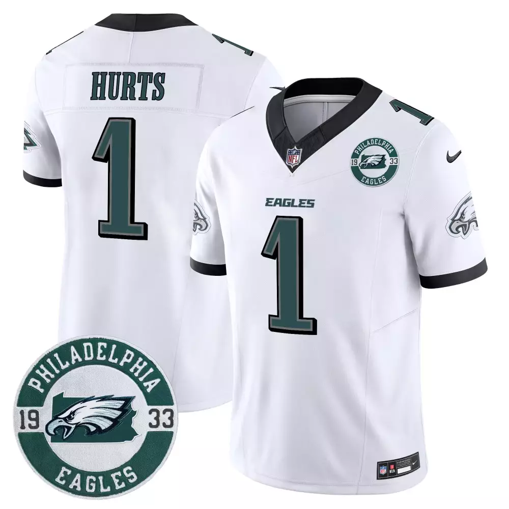 Jalen Hurts Philadelphia Eagles 2024 Vapor Fuse Limited Jersey | White Stitched Fan Gear | For Men, Women & Youth
