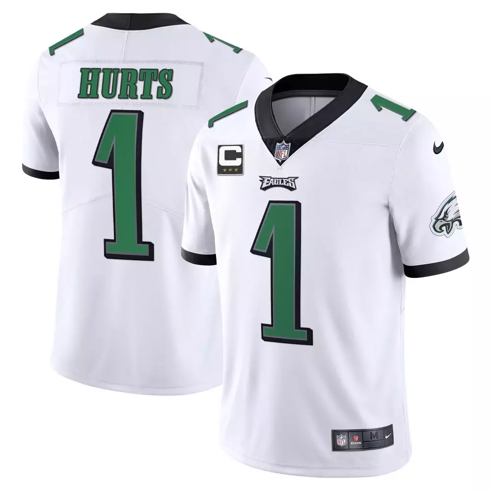 jalen hurts white mens philadelphia eagles autism foundation patch vapor limited jersey all stitched