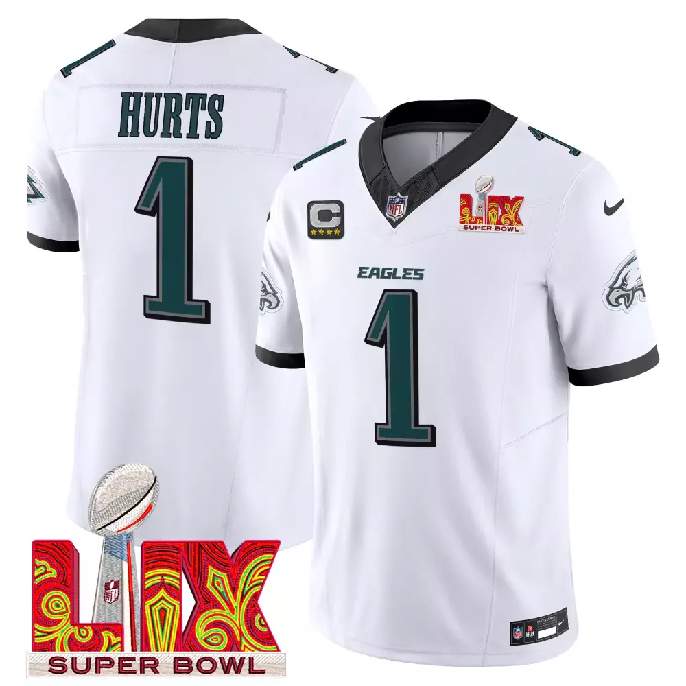 jalen hurts white mens philadelphia eagles autism foundation patch vapor limited jersey all stitched