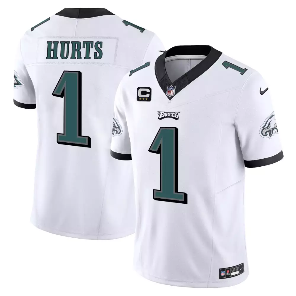 jalen hurts white mens philadelphia eagles autism foundation patch vapor limited jersey all stitched