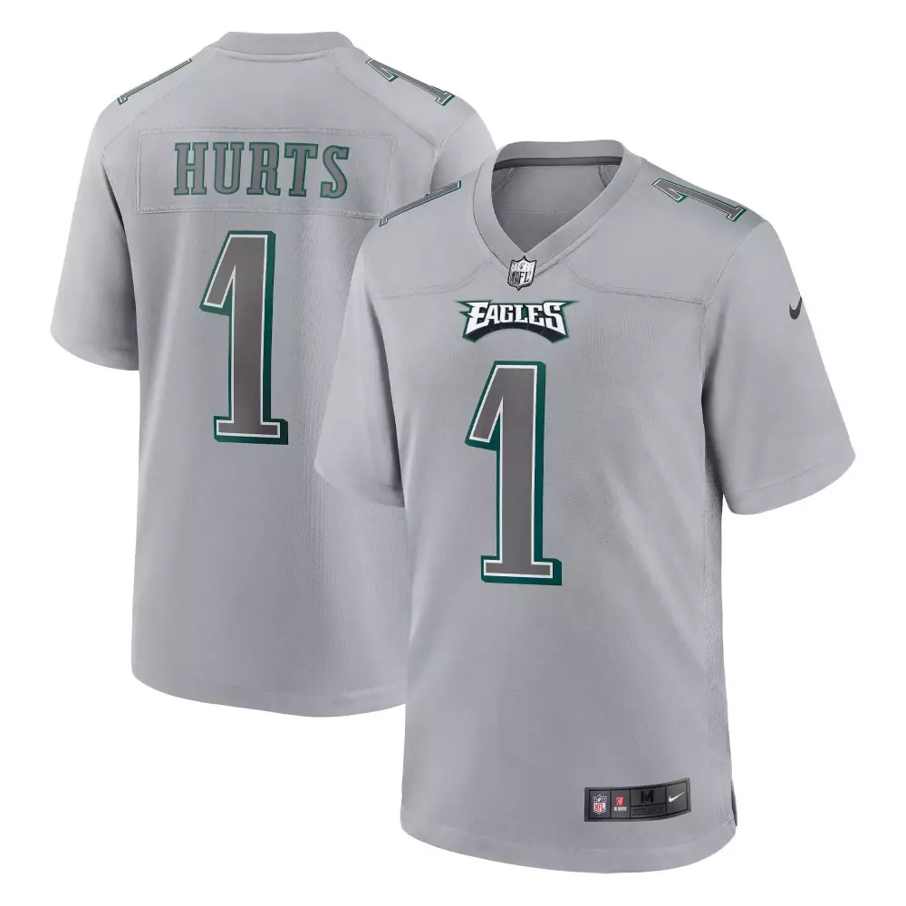 jalen hurts youth philadelphia eagles gray atmosphere fashion game all stitched