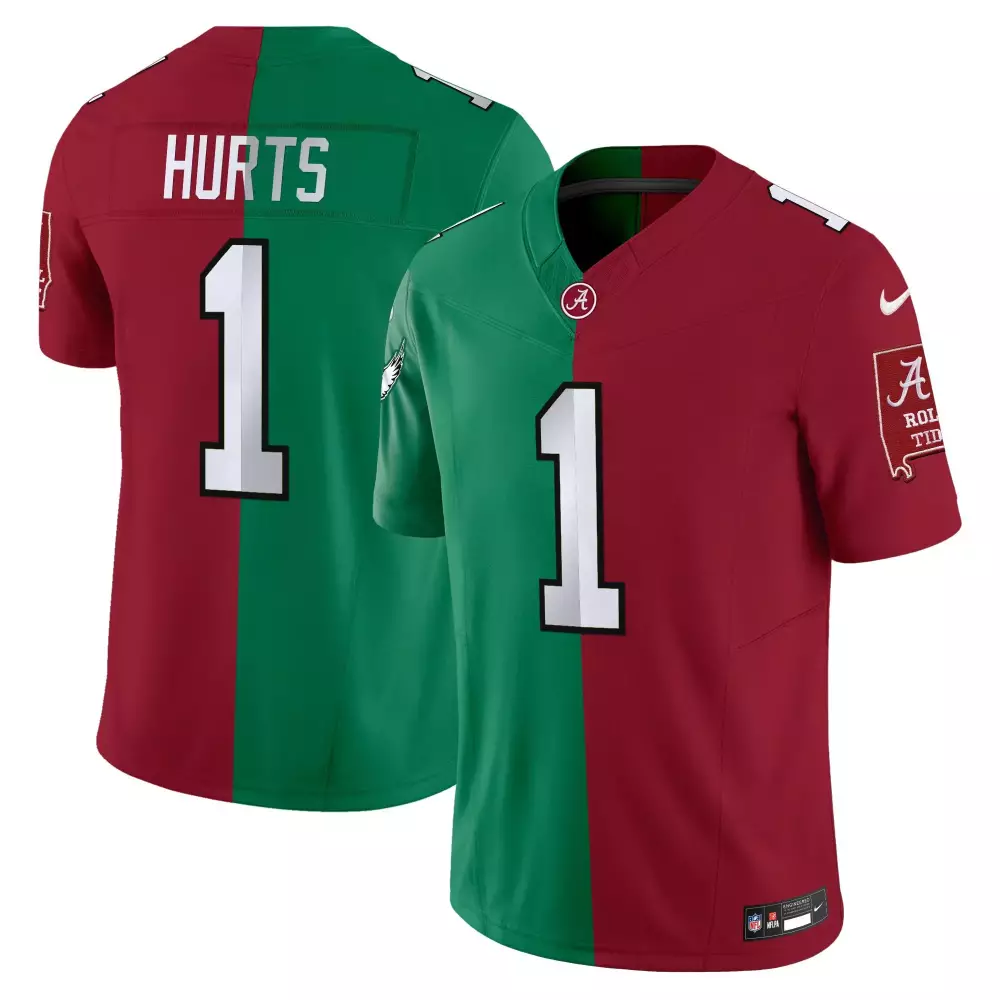 jalen hurts youth split philadelphia eagles college football vapor limited jersey all stitched