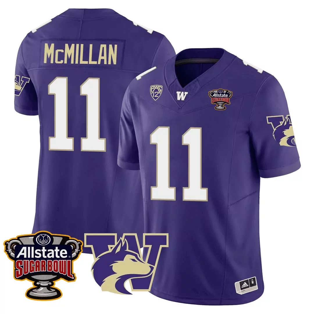 jalen mcmillan mens washington huskies sugar bowl patch vapor jersey all stitched