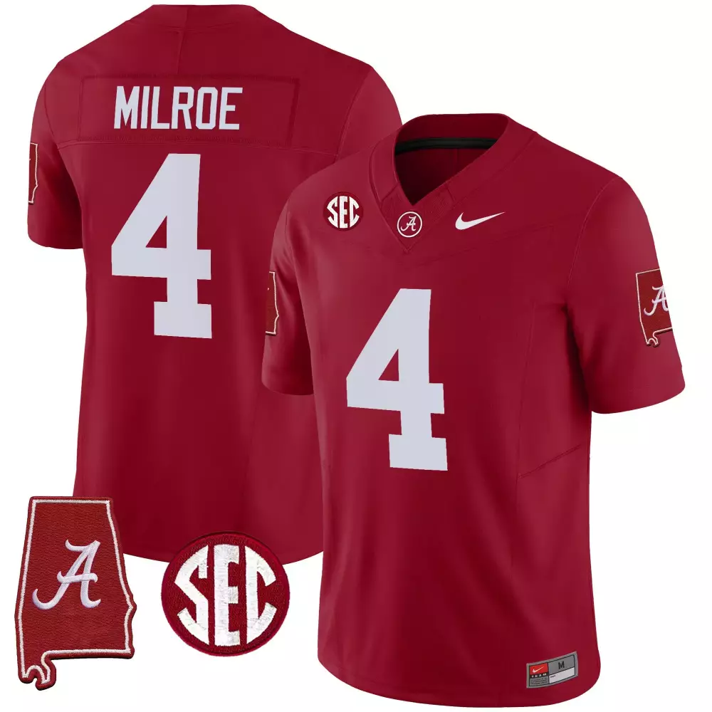 Jalen Milroe Alabama Crimson Tide Vapor Gold Jersey V3 | Black Gold Style | Stitched Fan Gear for Men, Women & Youth