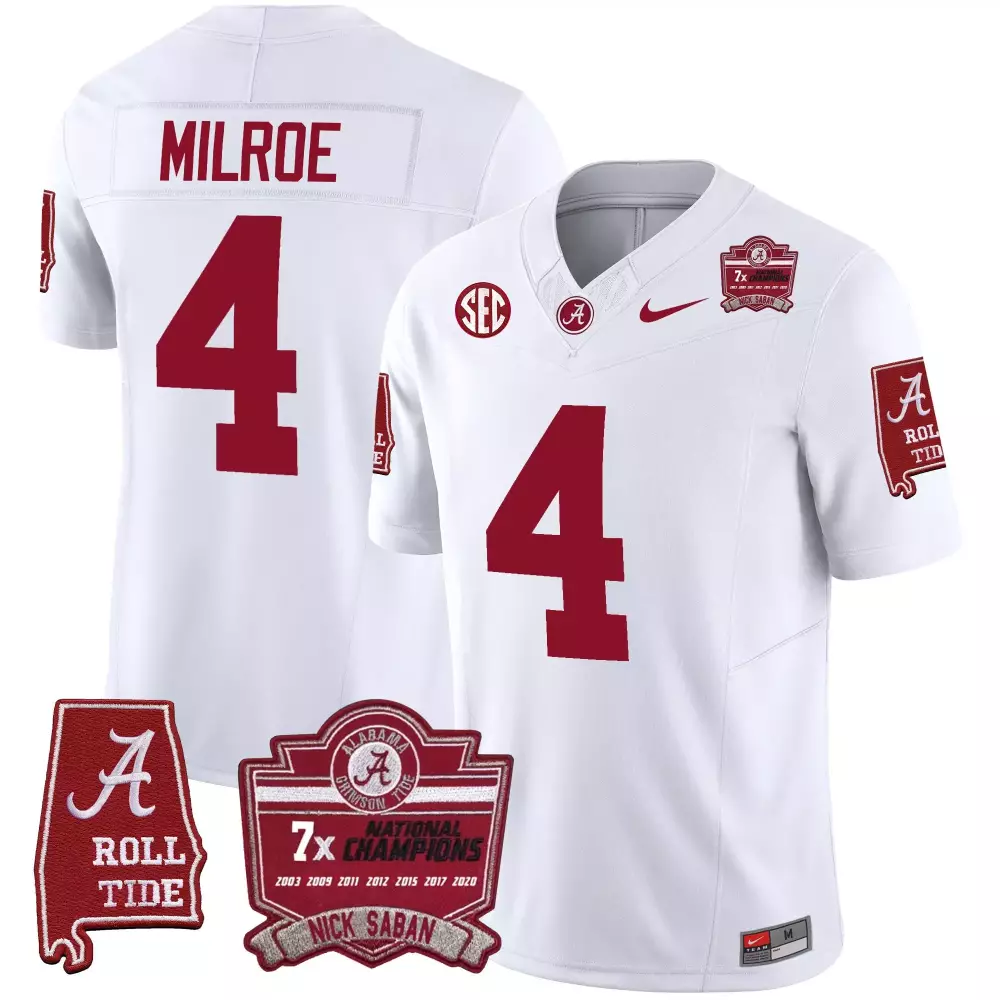 jalen milroe white womens alabama crimson tide vapor limited jersey alabama map all stitched