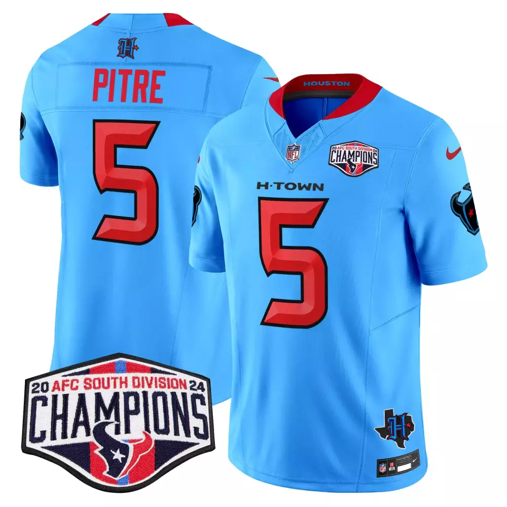 jalen pitre blue alternate womens houston texans 2024 texas patch vapor limited jersey v2 all stitched