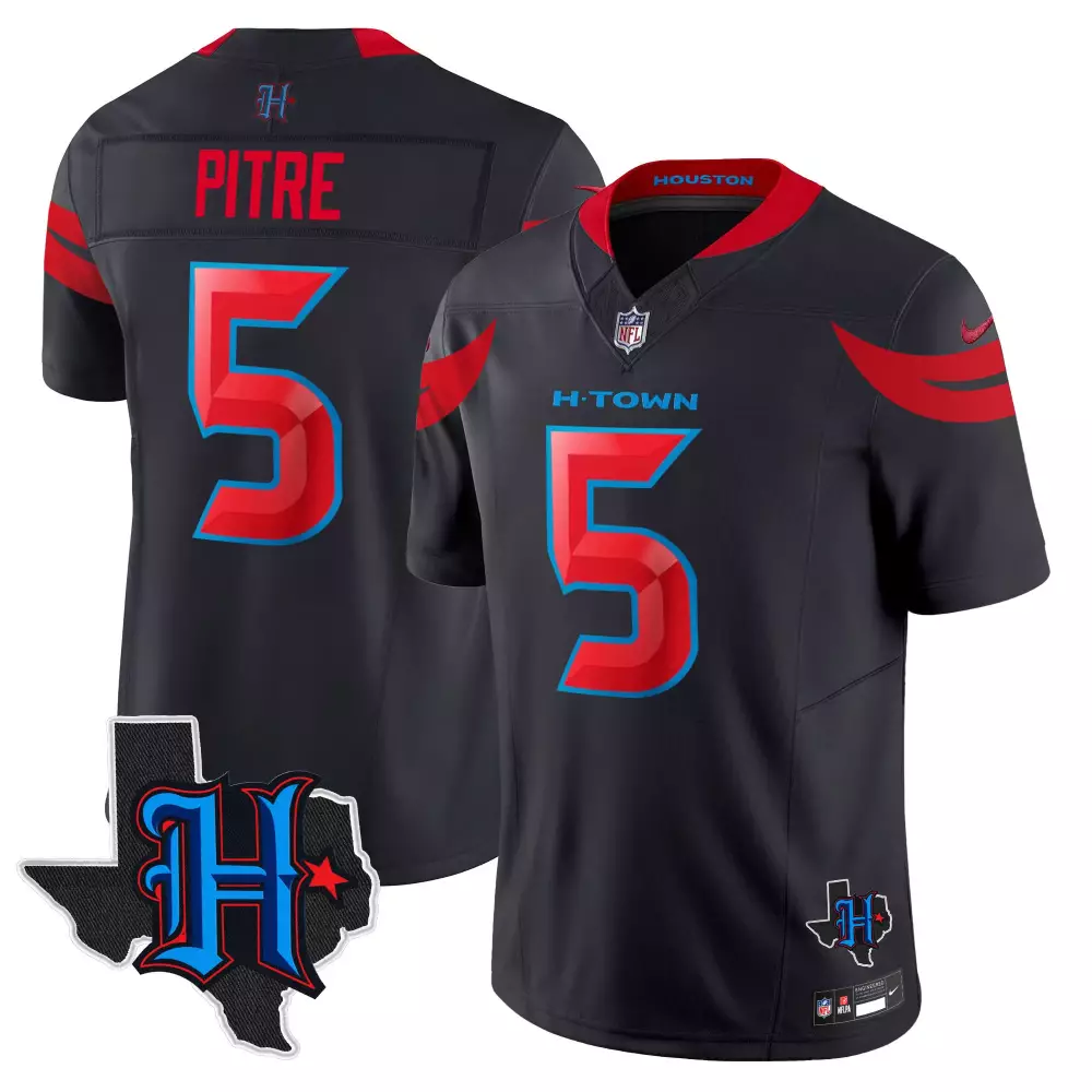 jalen pitre navy limited mens houston texans 2024 texas patch vapor limited jersey v3 all stitched