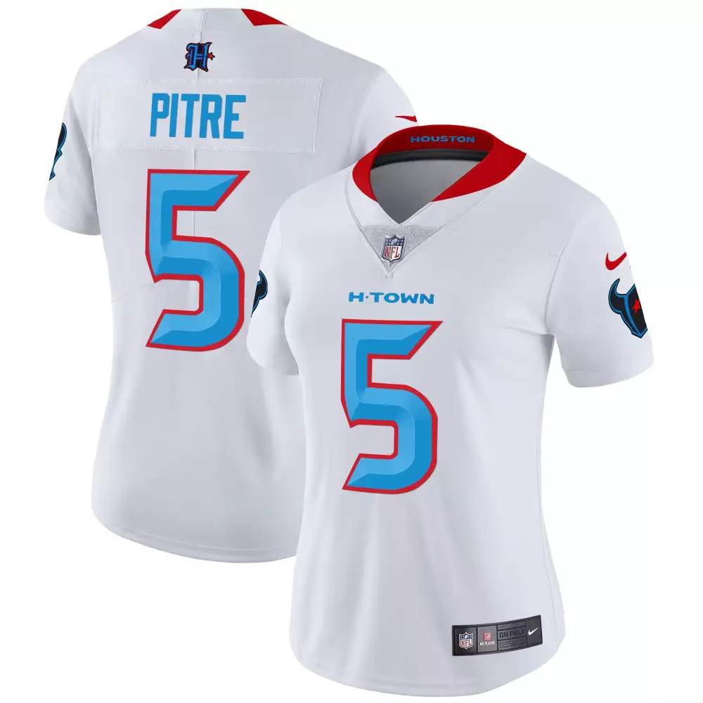 jalen pitre white limited womens houston texans 2024 texas patch vapor limited jersey v2 all stitched