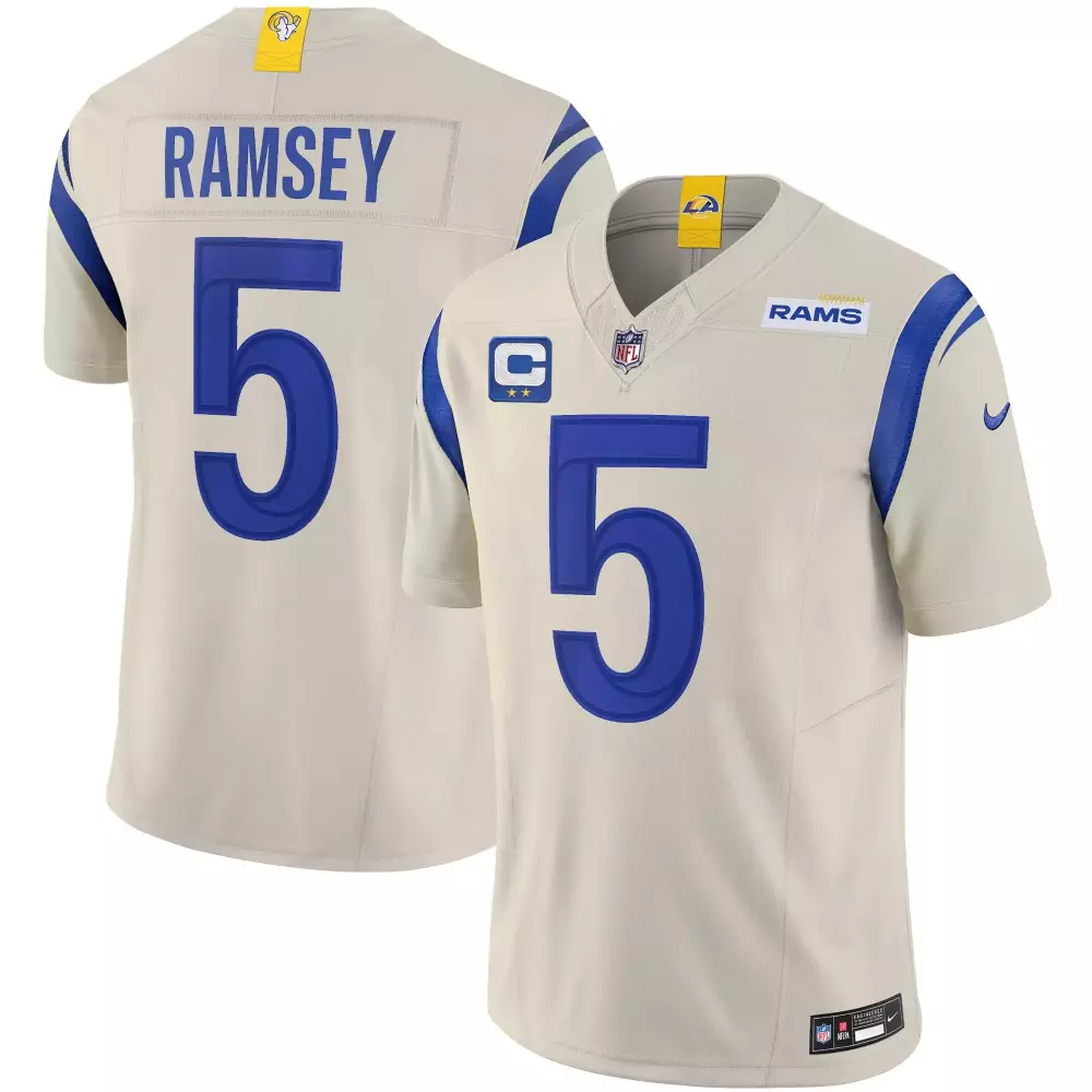jalen ramsey bone mens los angeles rams vapor limited jersey all stitched