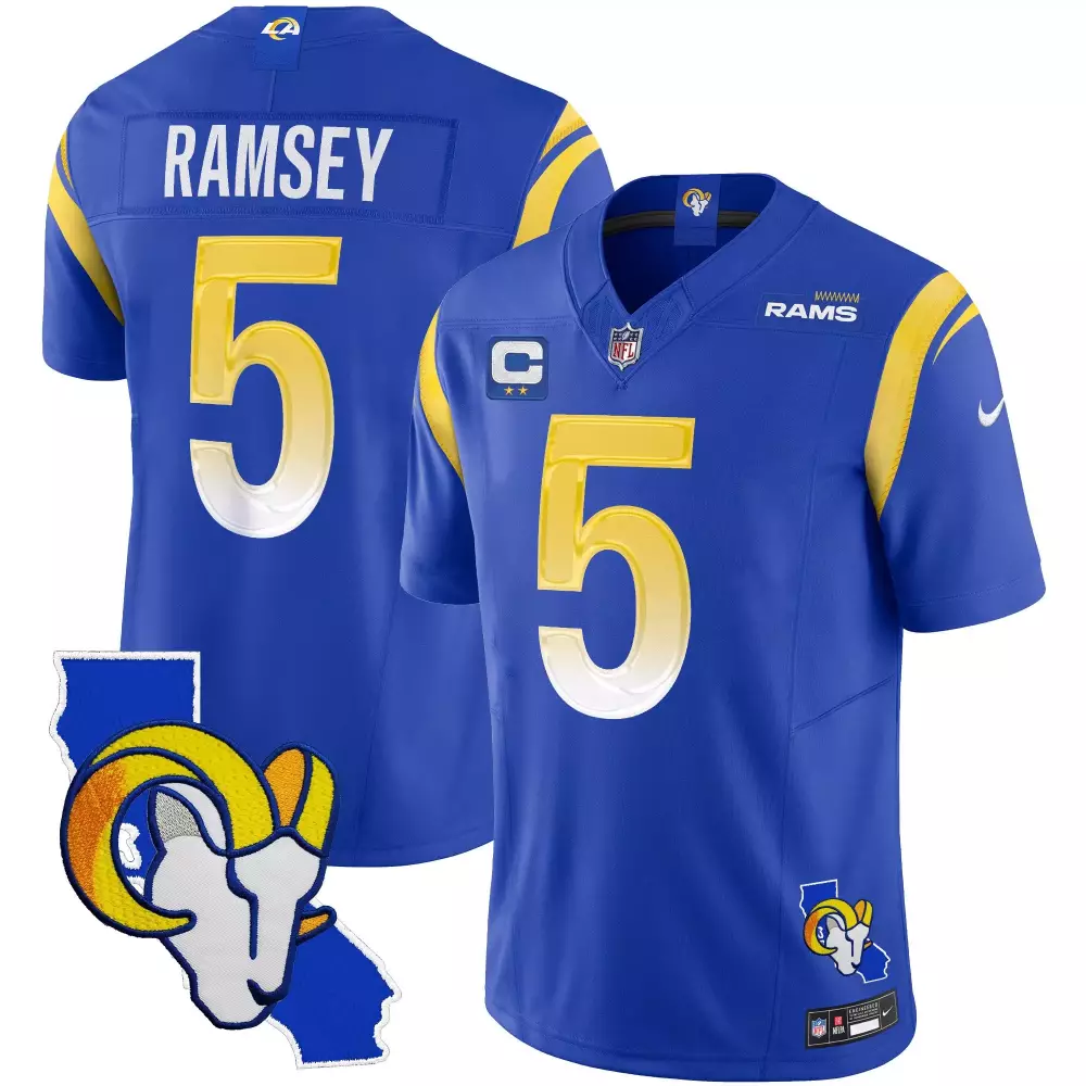 jalen ramsey royal alternate womens los angeles rams vapor limited jersey v2 all stitched