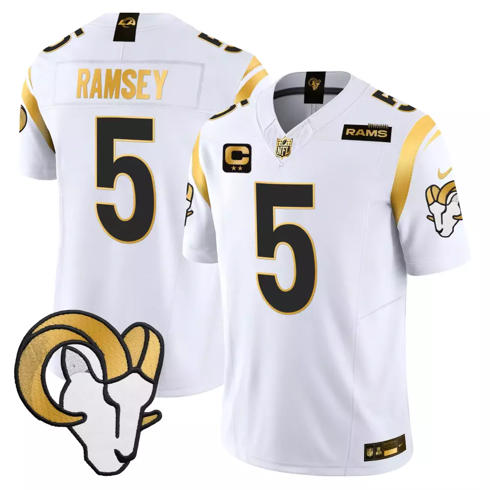 Jalen Ramsey Royal Women's Los Angeles Rams 2024 NFC West Division Champions Vapor Limited Jersey | Stitched Fan Gear | For Men, Women & Youth