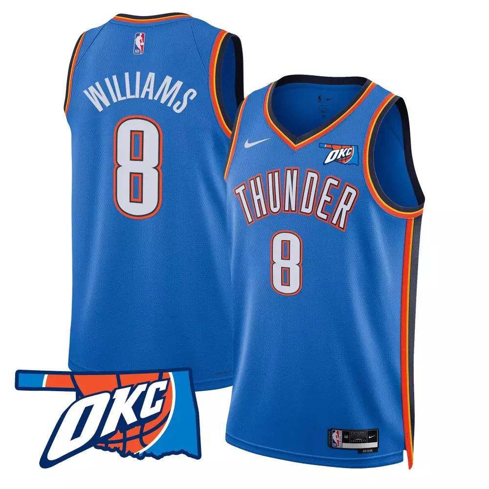 jalen williams icon mens oklahoma city thunder swingman jersey oklahoma patch all stitched