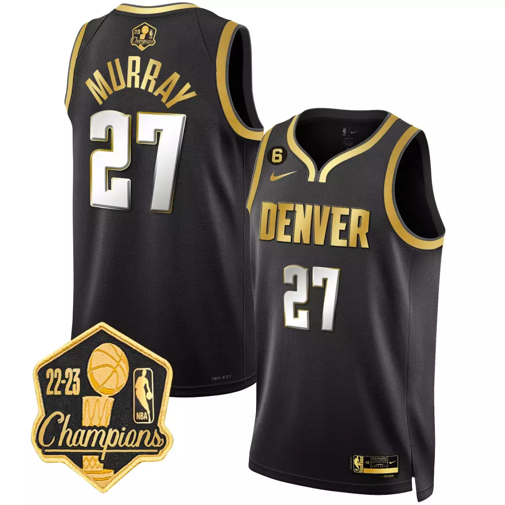 jamal murray black limited mens denver nuggets 2023 champions limited patch jersey all stitched