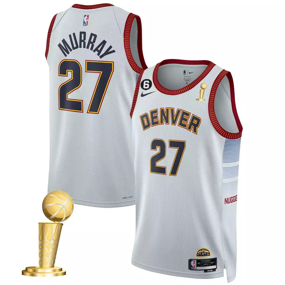 jamal murray city mens denver nuggets 2023 champions cool base jersey all stitched