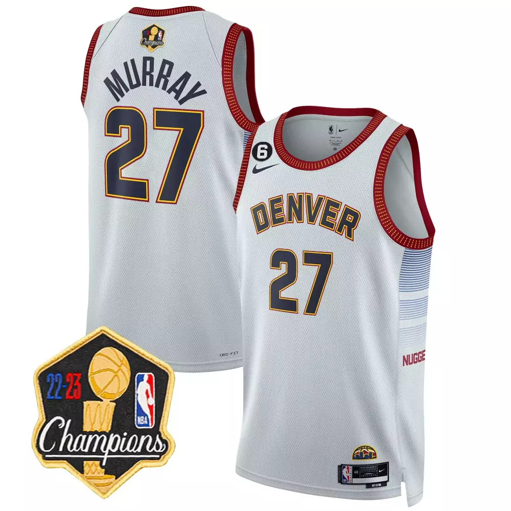 jamal murray city mens denver nuggets 2023 champions cool base jersey all stitched