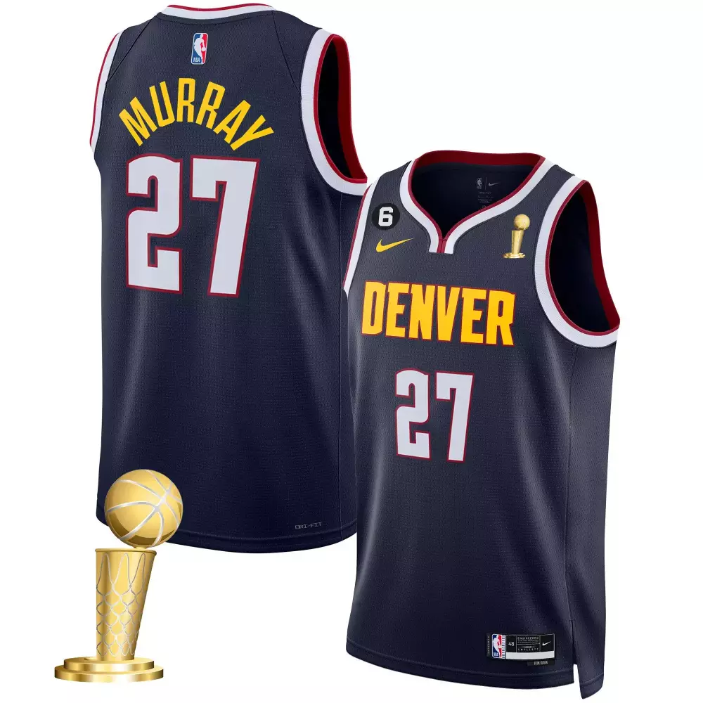 jamal murray icon mens denver nuggets 2023 champions jersey collection all stitched