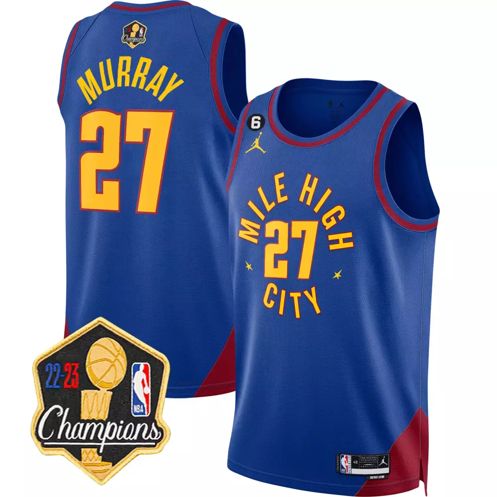 jamal murray statement mens denver nuggets 2023 champions limited patch jersey all stitched