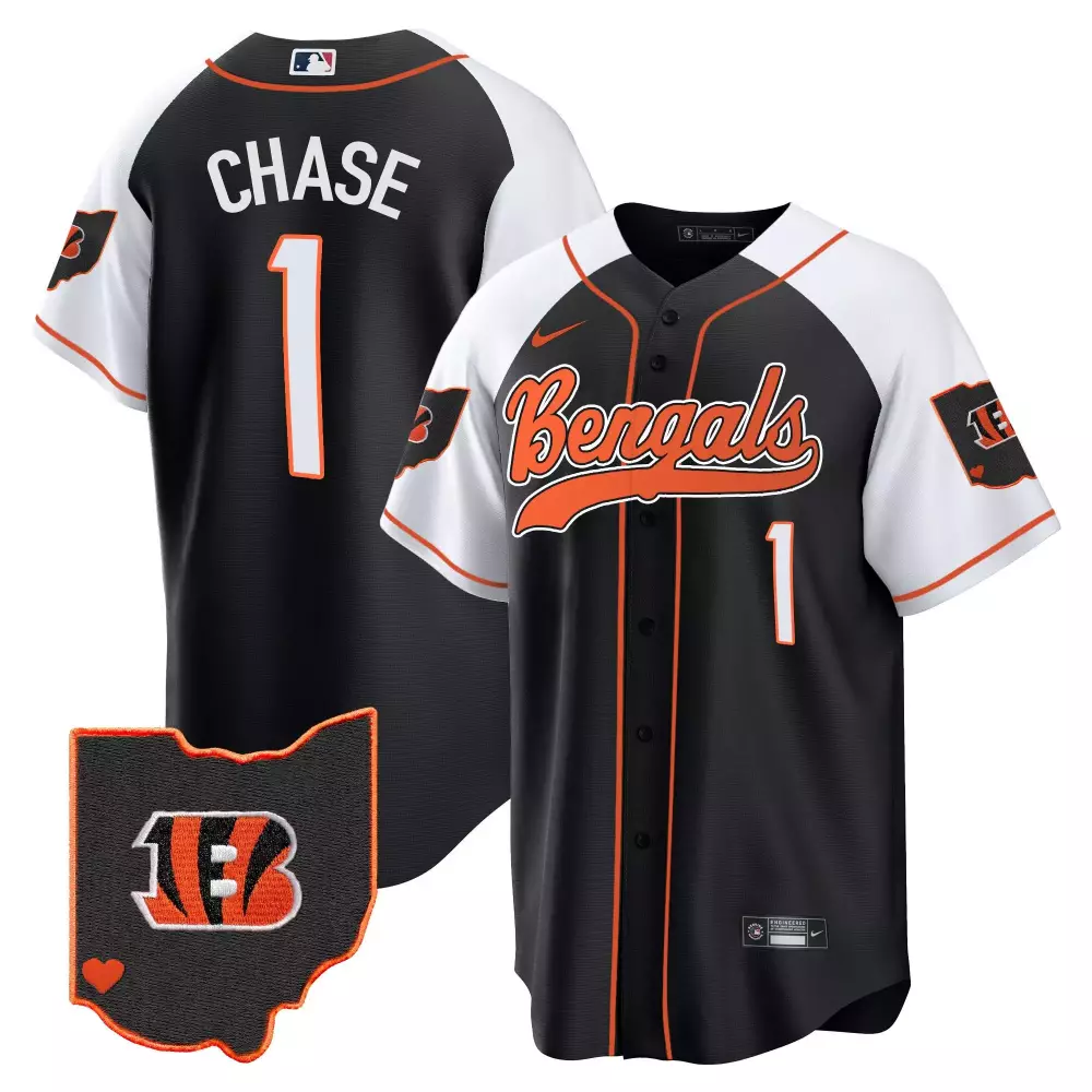 Ja'Marr Chase Bengals Ohio Patch Baseball Jersey | Stitched Fan Gear for Men, Women & Youth