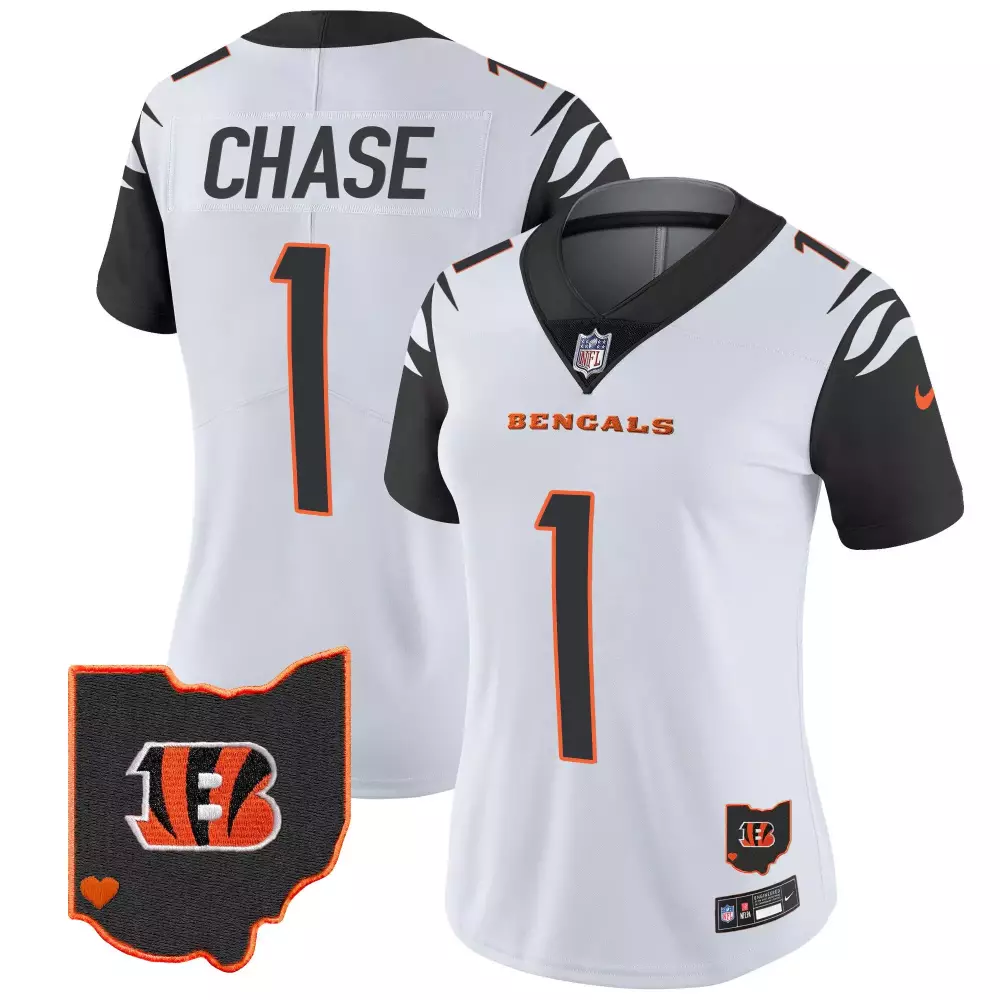 Jamarr Chase Cincinnati Bengals Color Rush Ohio Patch Black Baseball Jersey | Stitched Fan Gear | For Men, Women & Youth