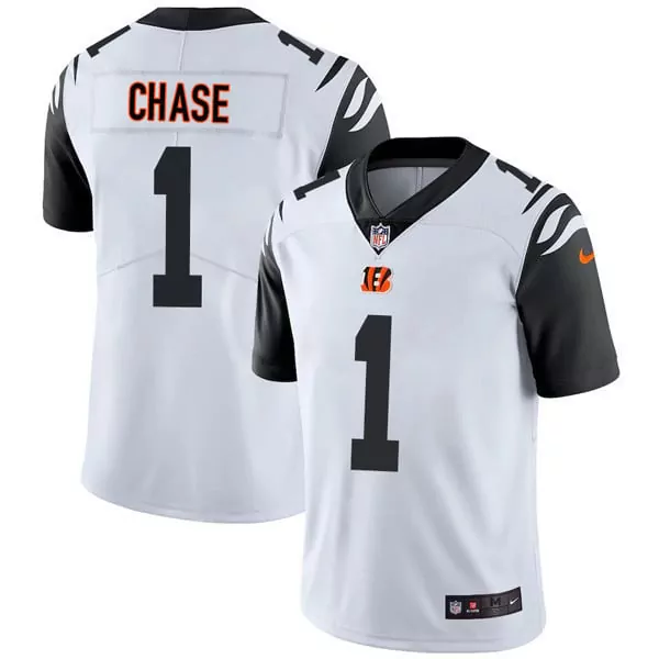 Jamarr Chase Cincinnati Bengals Color Rush Ohio Patch Black Baseball Jersey | Stitched Fan Gear | For Men, Women & Youth