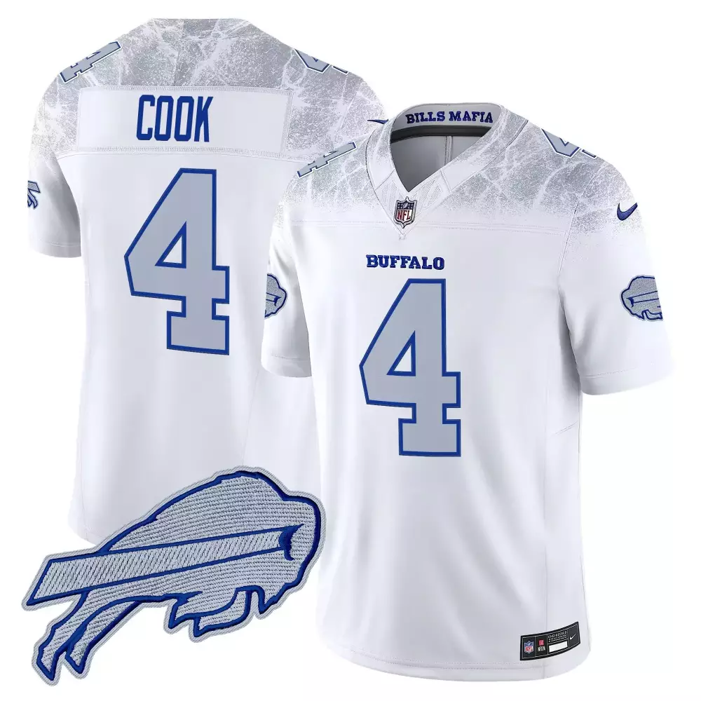 James Cook Women's Buffalo Bills 60th Anniversary Patch Vapor Jersey | Black Stitched Design | Limited Edition | For Men, Women & Youth