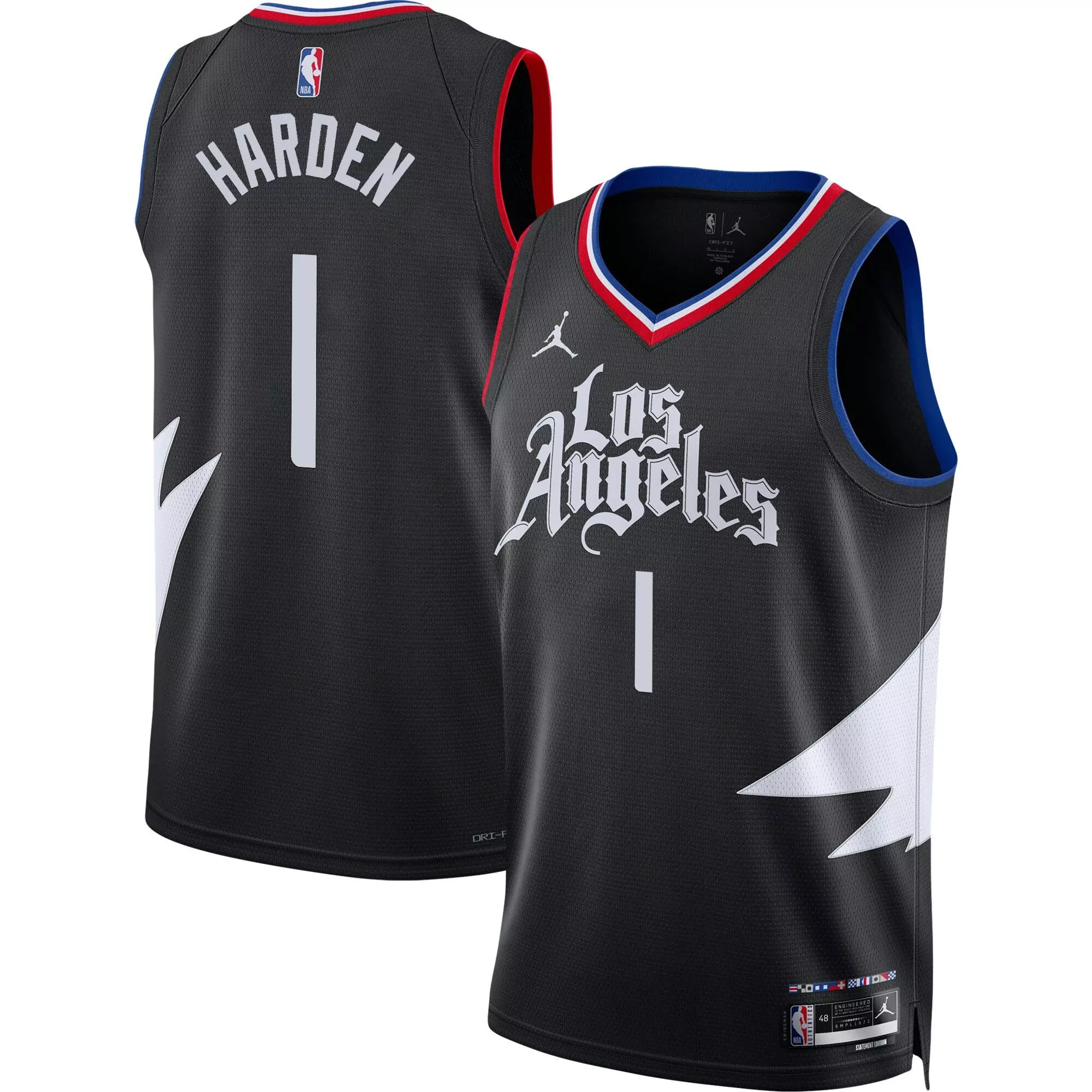 james harden black gold mens los angeles clippers swingman jersey all stitched