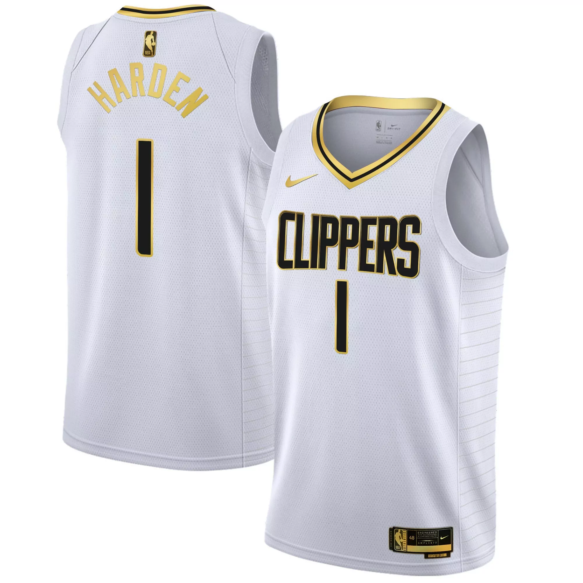 james harden black gold mens los angeles clippers swingman jersey all stitched