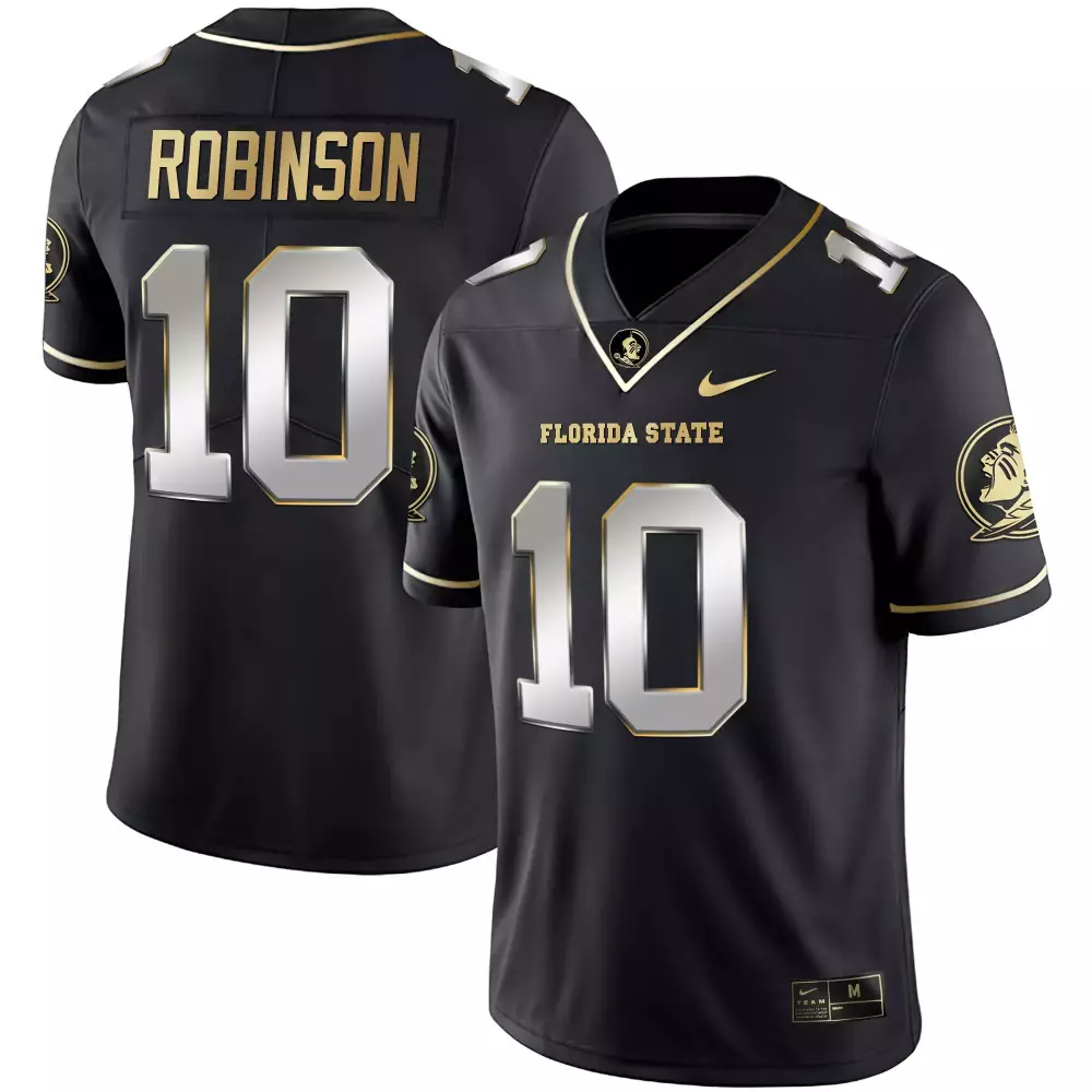 jammie robinson black limited mens florida state seminoles black limited gold vapor jersey all stitched
