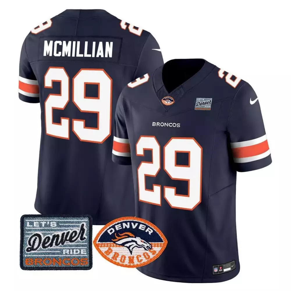 Jaquan McMillian Denver Broncos Limited Edition Jersey | Navy | All Stitched Fan Gear for Men, Women & Youth