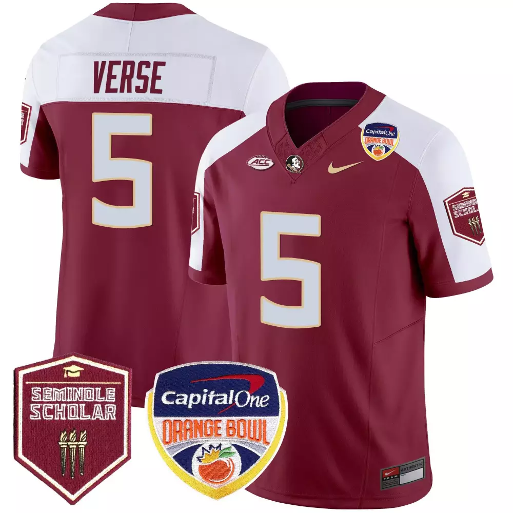 jared verse garnet alternate mens florida state seminoles orange bowl patch vapor limited jersey all stitched