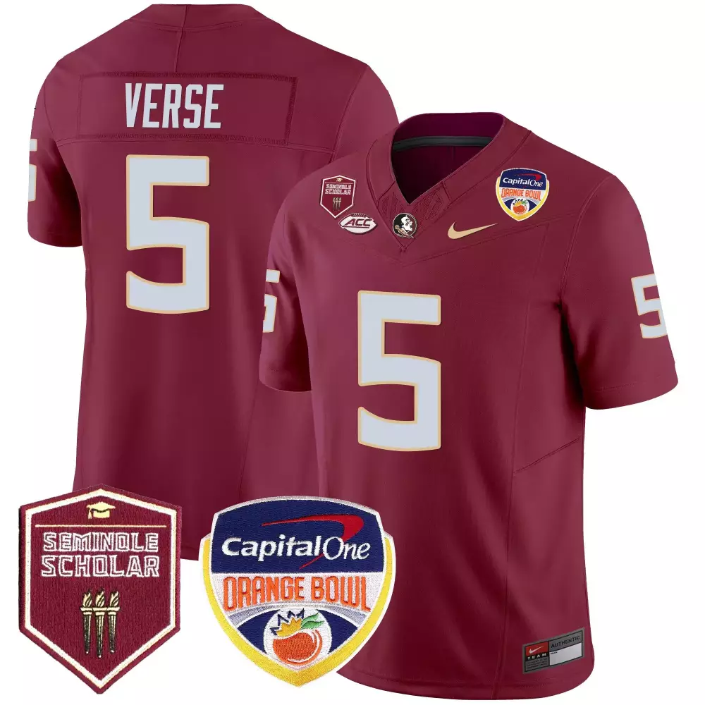jared verse garnet mens florida state seminoles cheez it bowl patch vapor limited jersey all stitched