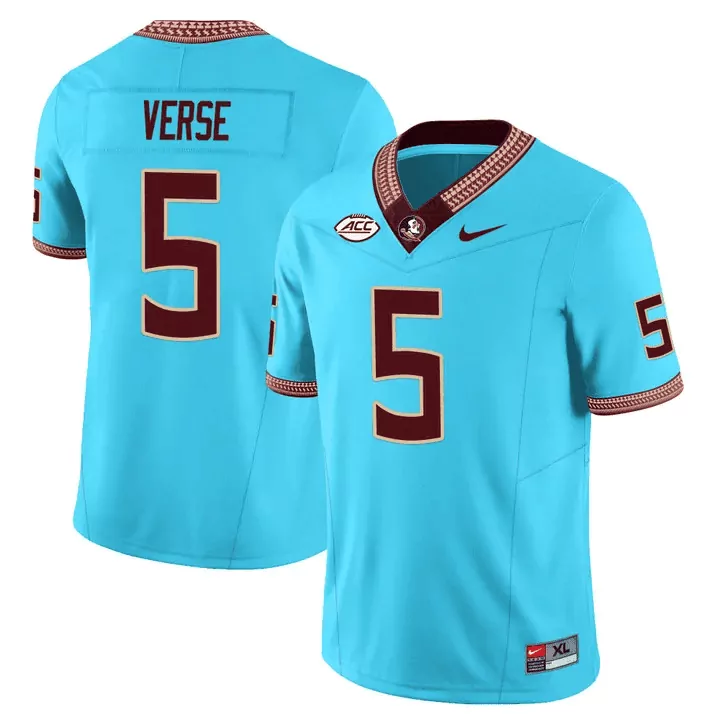jared verse turquoise mens florida state seminoles seminole heritage scholar patch vapor limited jersey all stitched