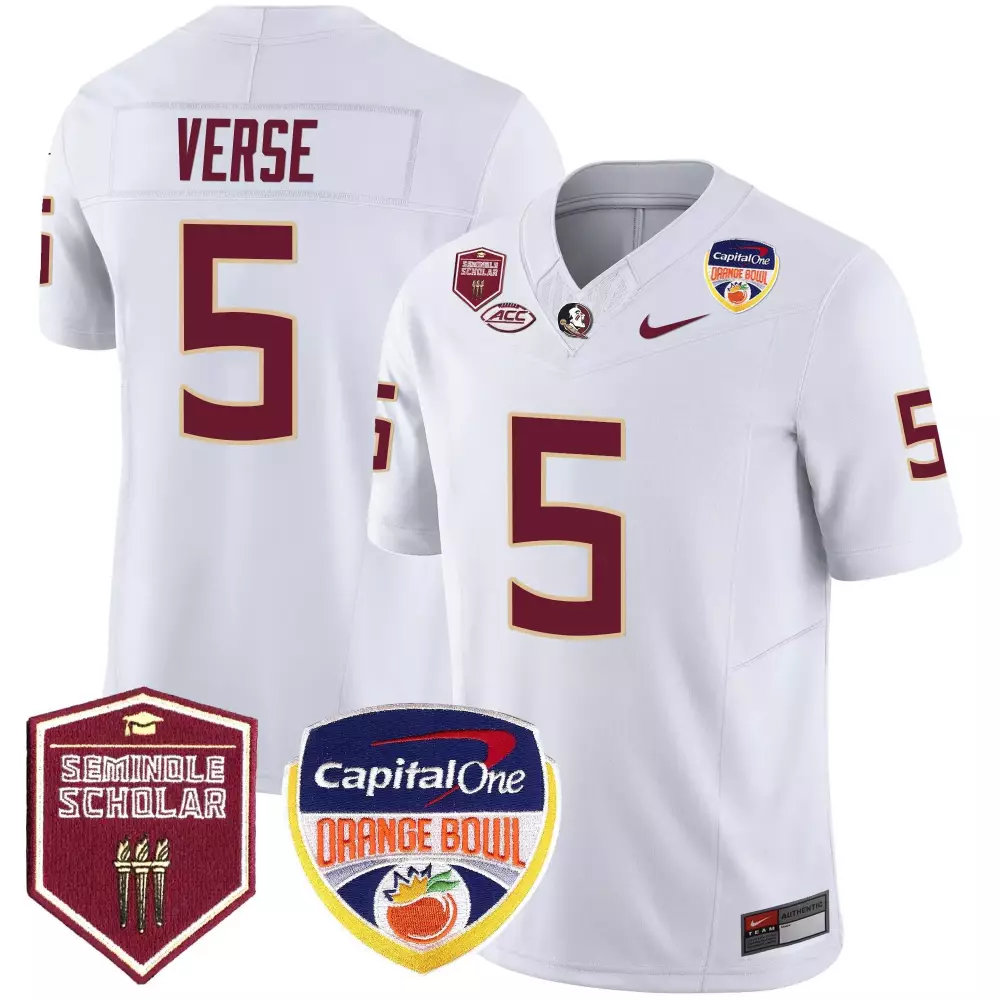 jared verse white mens florida state seminoles gold trim vapor jersey all stitched