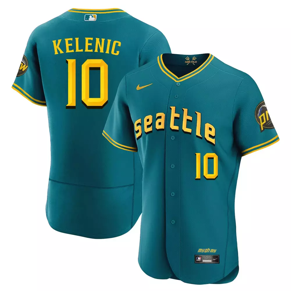 jarred kelenic flex aqua mens seattle mariners 2023 city connect fan made collection jersey all stitched
