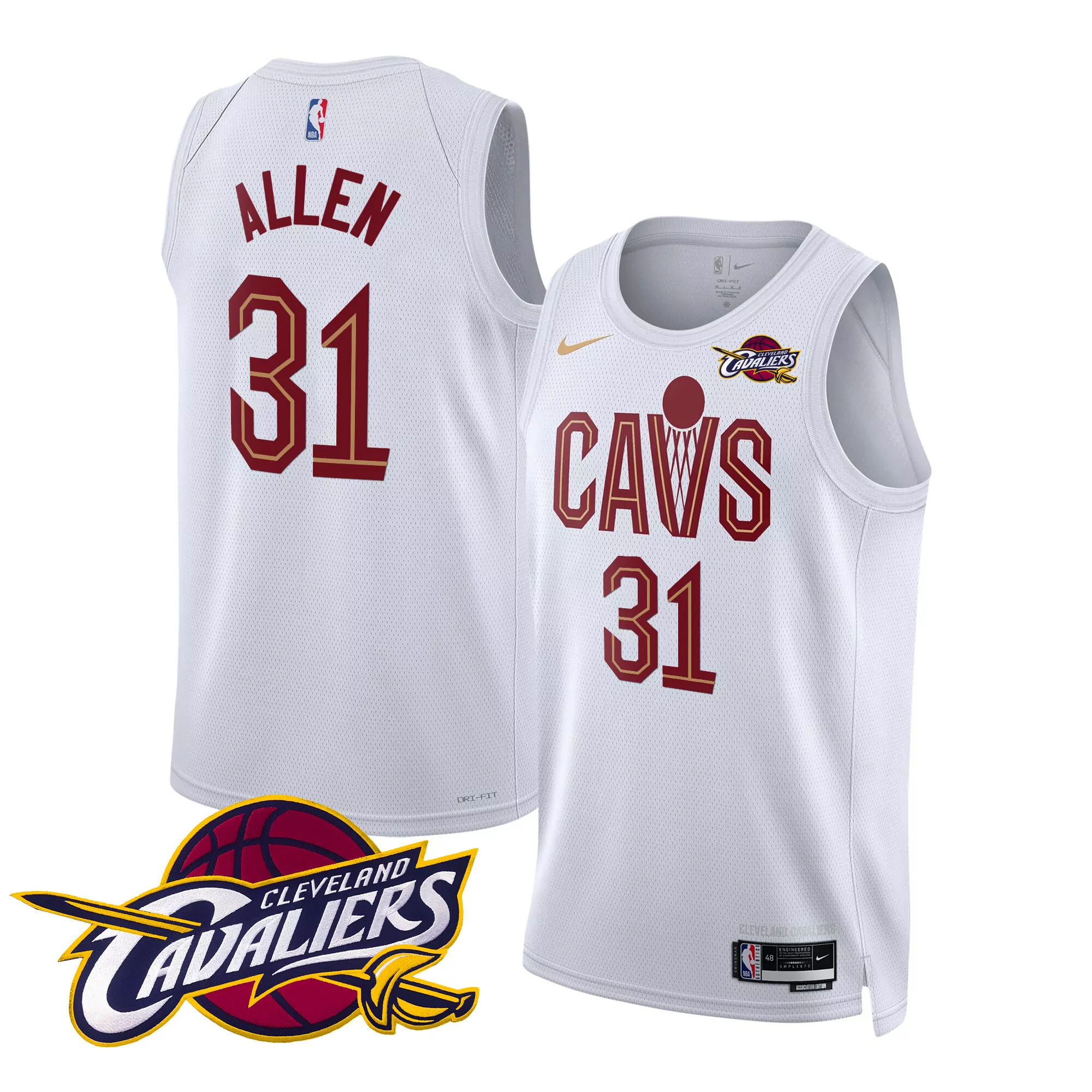 jarrett allen association mens cleveland cavaliers swingman jersey v2 all stitched