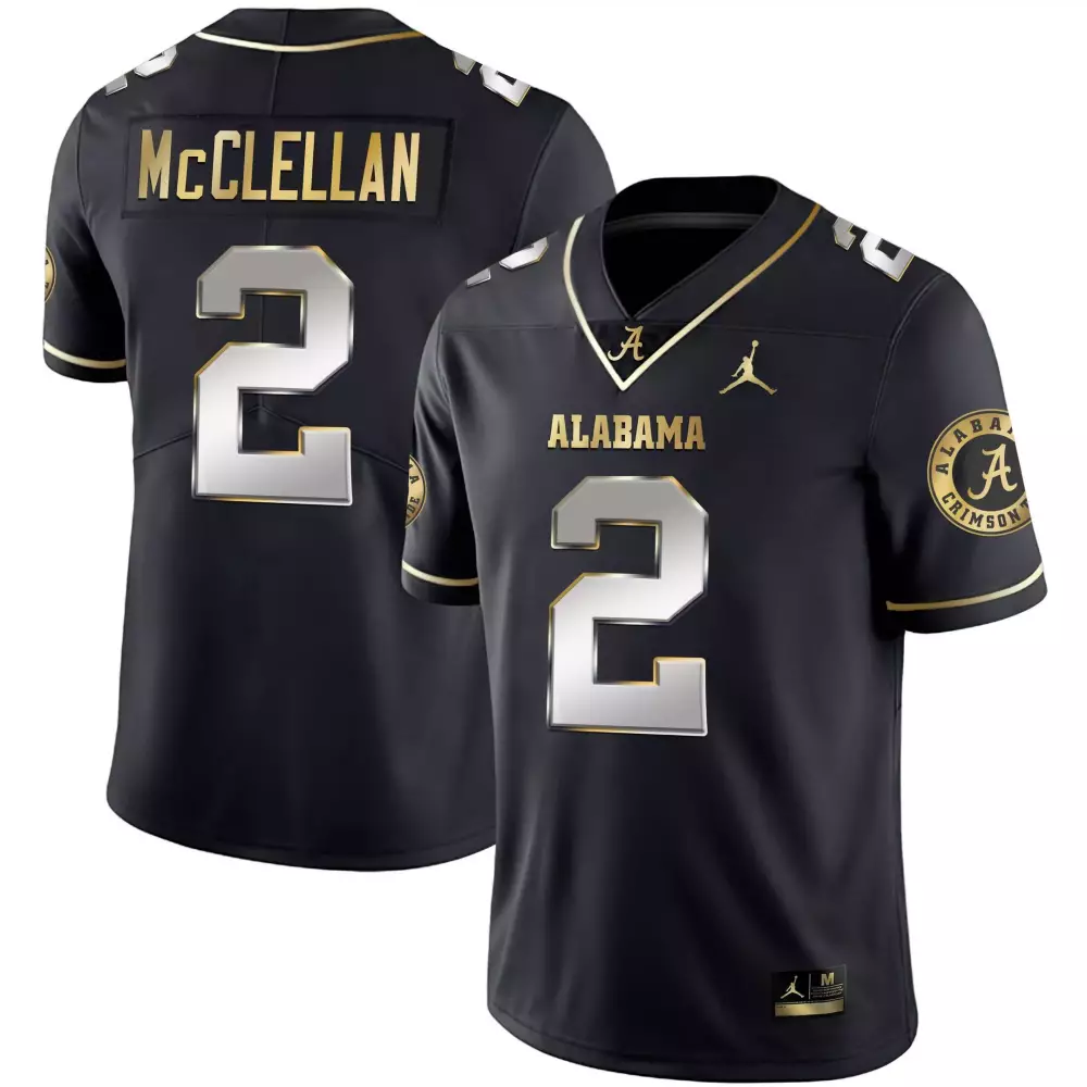 jase mcclellan youth alabama crimson tide black gold vapor jersey all stitched