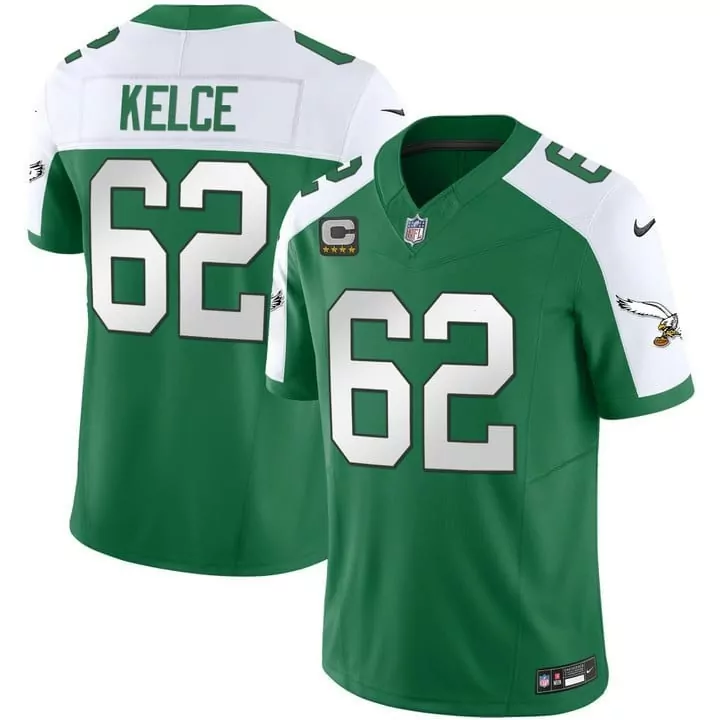 Jason Kelce Eagles Super Bowl Vapor Gold Jersey | Stitched Fan Gear for Youth | For Men, Women & Youth