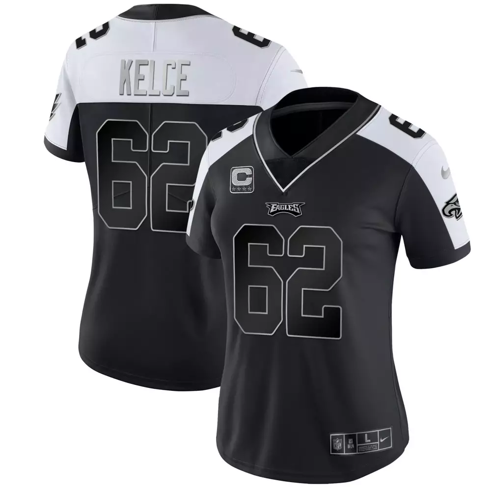 Jason Kelce Eagles Gold Split Vapor Jersey | Black Gold Stitched | For Men, Women & Youth