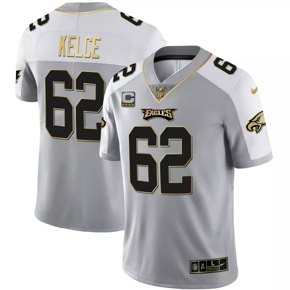 Jason Kelce Philadelphia Eagles Alternate Vapor Black Gold Limited Jersey | Stitched Fan Gear for Men